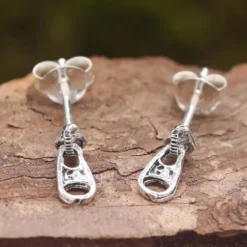 Reißverschluß klein Ohrstecker Sterlingsilber Ohrschmuck