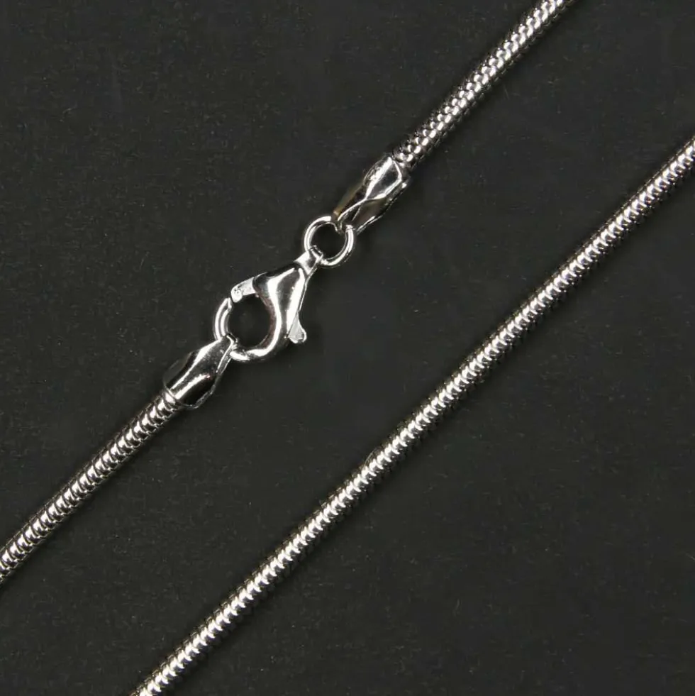 Rhodinierte Schlangenkette 1,9mm 925 Silber diverse Längen
