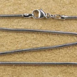 Rhodinierte Schlangenkette 1,6mm 925 Silber diverse Längen