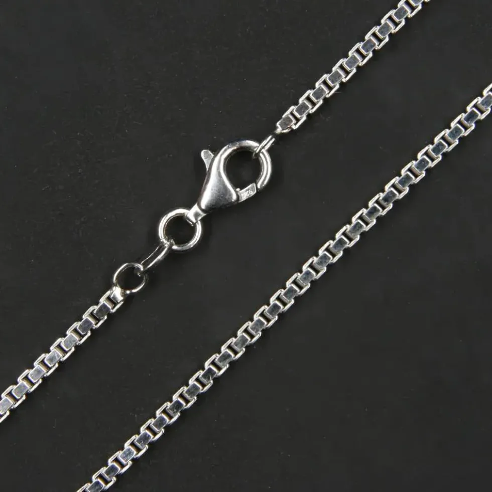 Rhodinierte Venezianerkette 2mm 925 Silber Kette