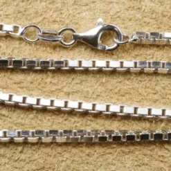 Rhodinierte Venezianerkette 2mm 925 Silber Kette