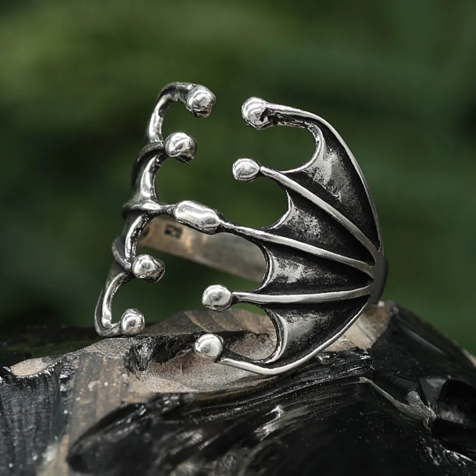 Ring Fledermaus Flügel Silber 925/001