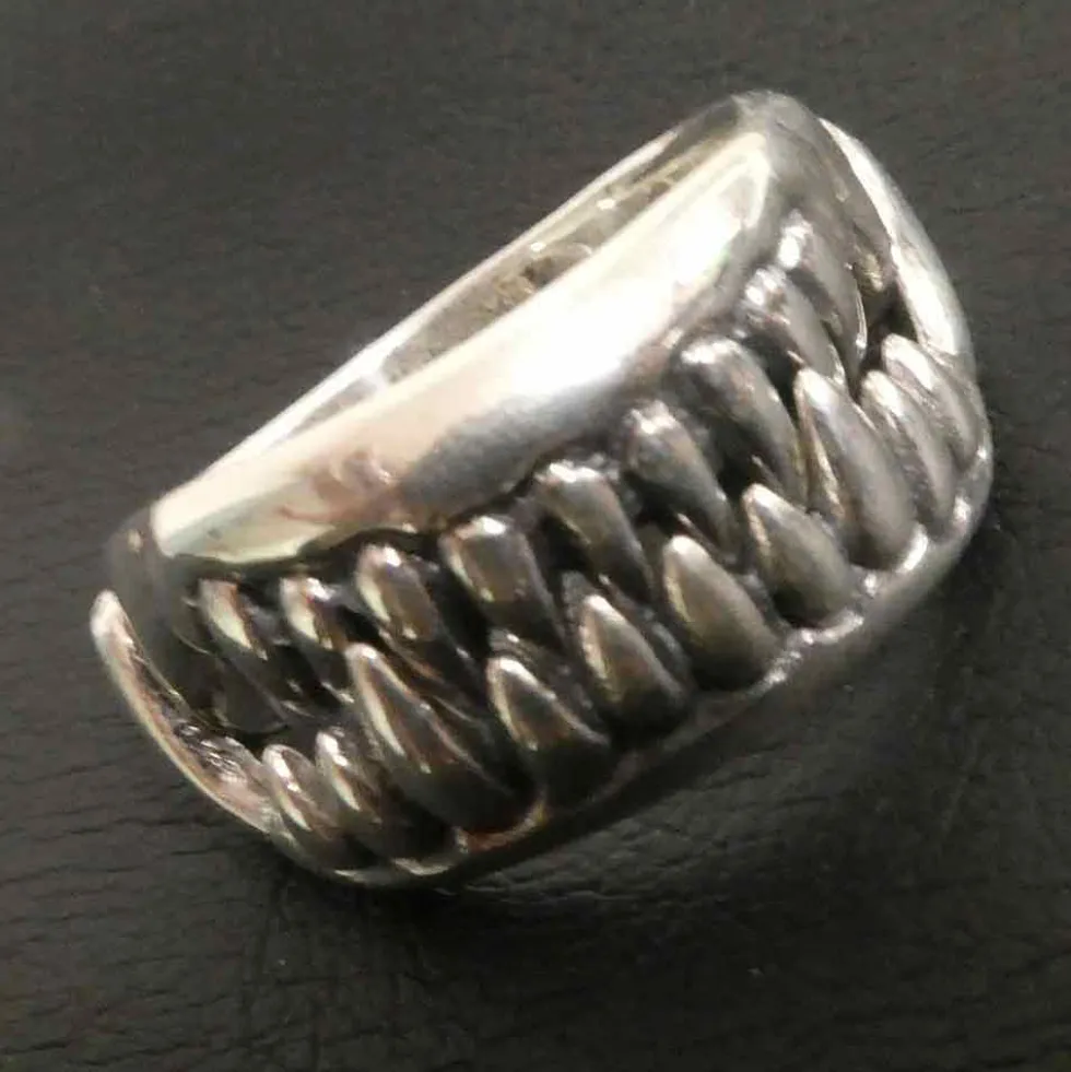 Ring Gebiss Schmuck Gothic 925 Silber Zähne