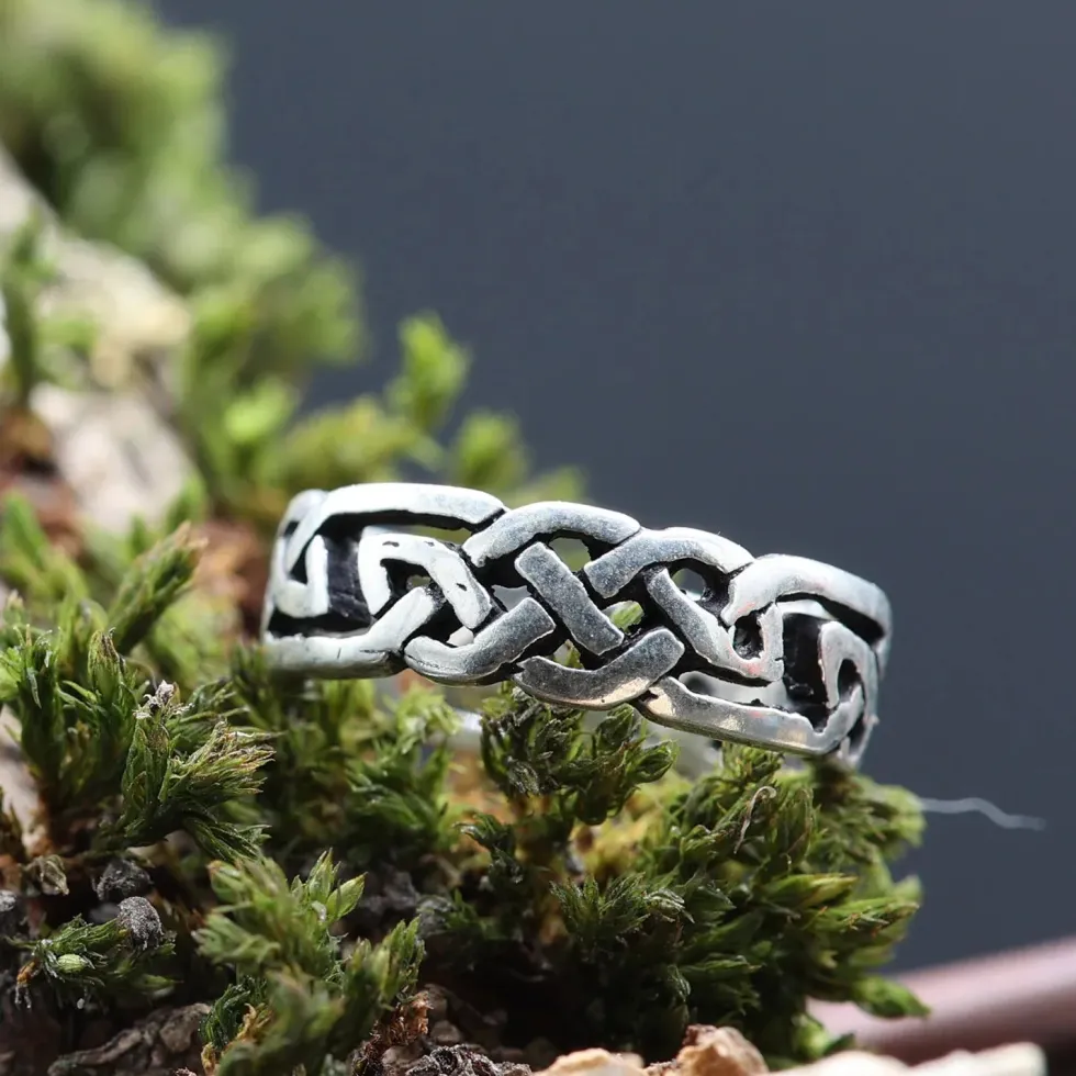 Ring keltischer Silberring Schmuck Silberner Bandring 925 Silber