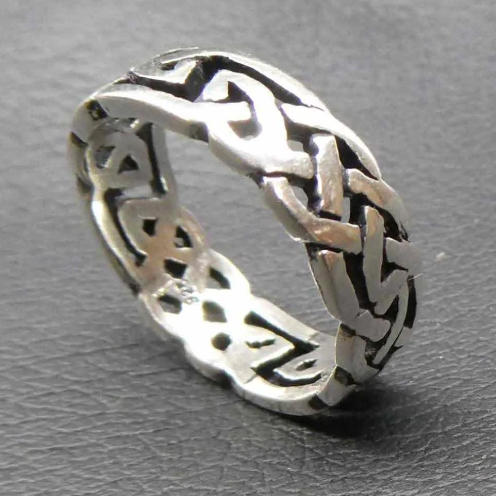 Ring keltischer Silberring Schmuck Silberner Bandring 925 Silber