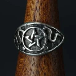 Ring Pentagramm 925er Silberschmuck