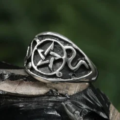 Ring Pentagramm 925er Silberschmuck