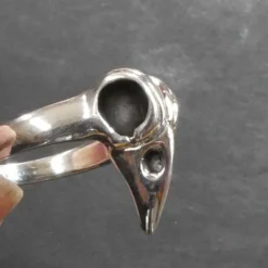 Ring Rabenschädel 925er Silberschmuck Gothic