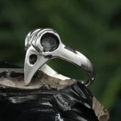 Ring Rabenschädel 925er Silberschmuck Gothic