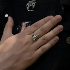 Ring Rabenschädel 925er Silberschmuck Gothic