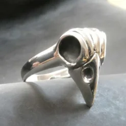 Ring Rabenschädel 925er Silberschmuck Gothic