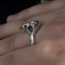 Ring Rabenschädel 925er Silberschmuck Gothic