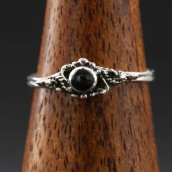 Ring Silber mit Onyx Steinschmuck Frauen Kinder 925 Silber
