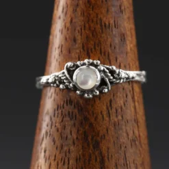 Ring Silber mit Perlmutt Steinschmuck Frauen Kinder 925 Silber