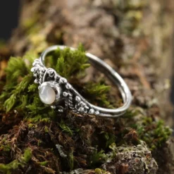 Ring Silber mit Perlmutt Steinschmuck Frauen Kinder 925 Silber