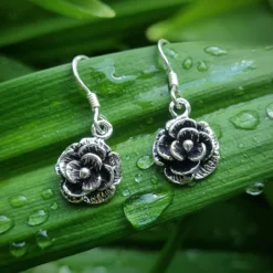 Rosen Ohrhänger Silberschmuck Ohrschmuck (Paar) 925 Silber