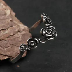 Rosen Ring Schmuck Röschen Silber Damen Kinder Silbering 925 Silber