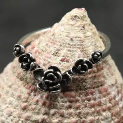Rosen Ring Schmuck Röschen Silber Damen Kinder Silbering 925 Silber