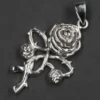 Rose Schmuck Gothic Kettenanhänger 925 Silber