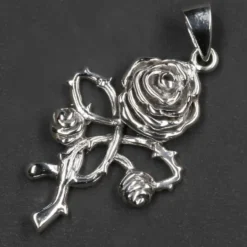 Rose Schmuck Gothic Kettenanhänger 925 Silber