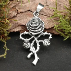 Rose Schmuck Gothic Kettenanhänger 925 Silber