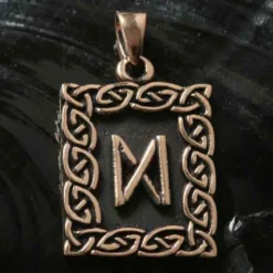 Rune Bronze Schmuck dagaz Anhänger älteres Futhark