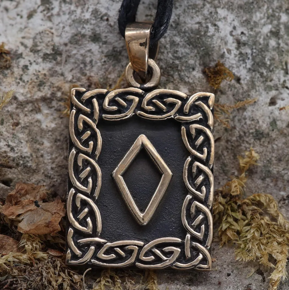 Rune Bronze Schmuck ingwaz Anhänger älteres Futhark