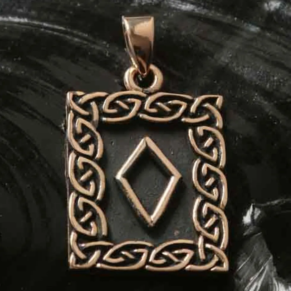 Rune Bronze Schmuck ingwaz Anhänger älteres Futhark