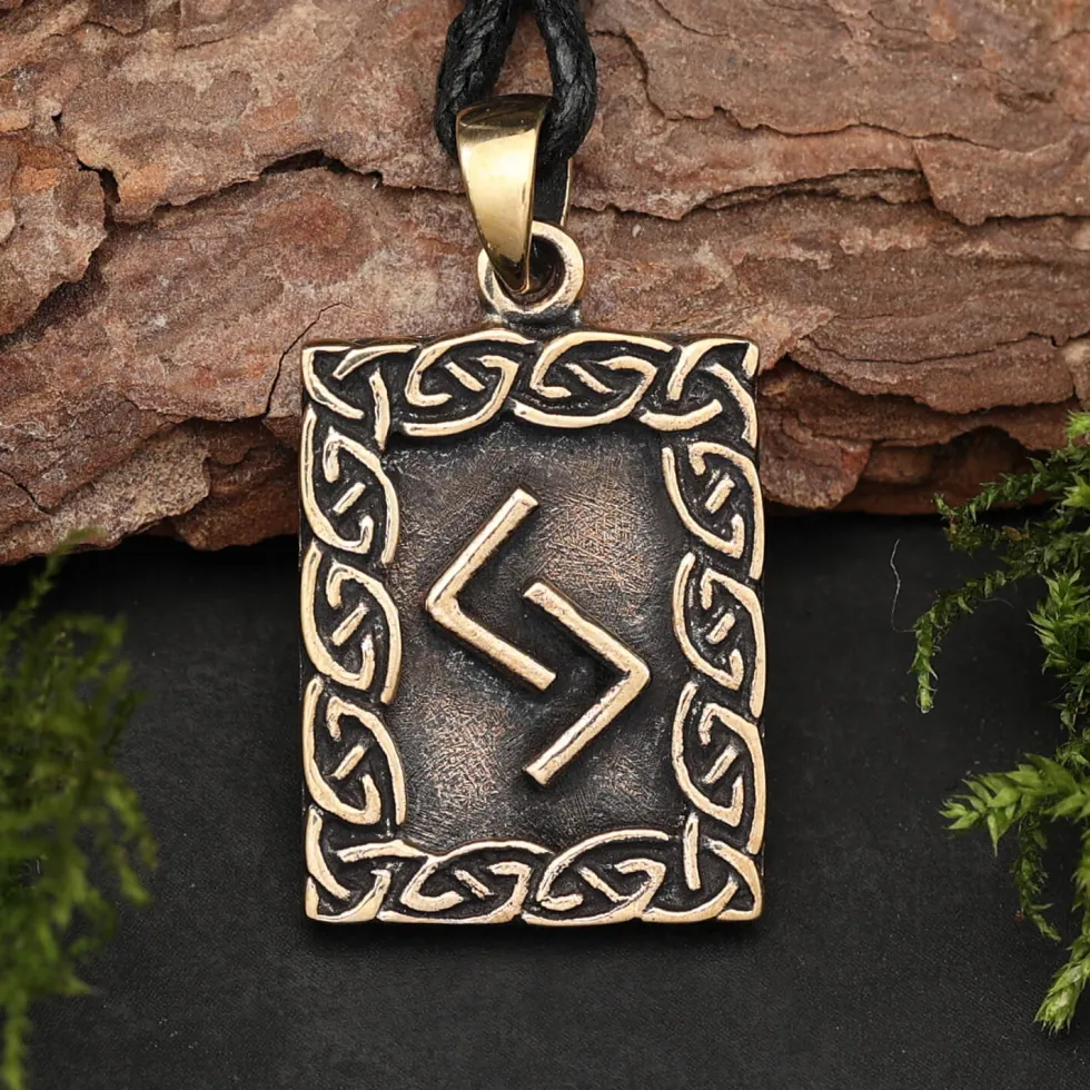 Rune Bronze Schmuck jera Anhänger älteres Futhark