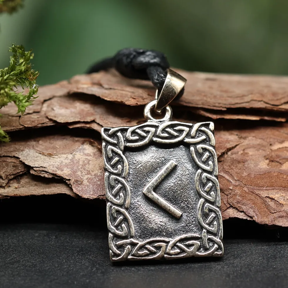 Rune Bronze Schmuck kaunaz Anhänger älteres Futhark