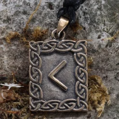 Rune Bronze Schmuck kaunaz Anhänger älteres Futhark