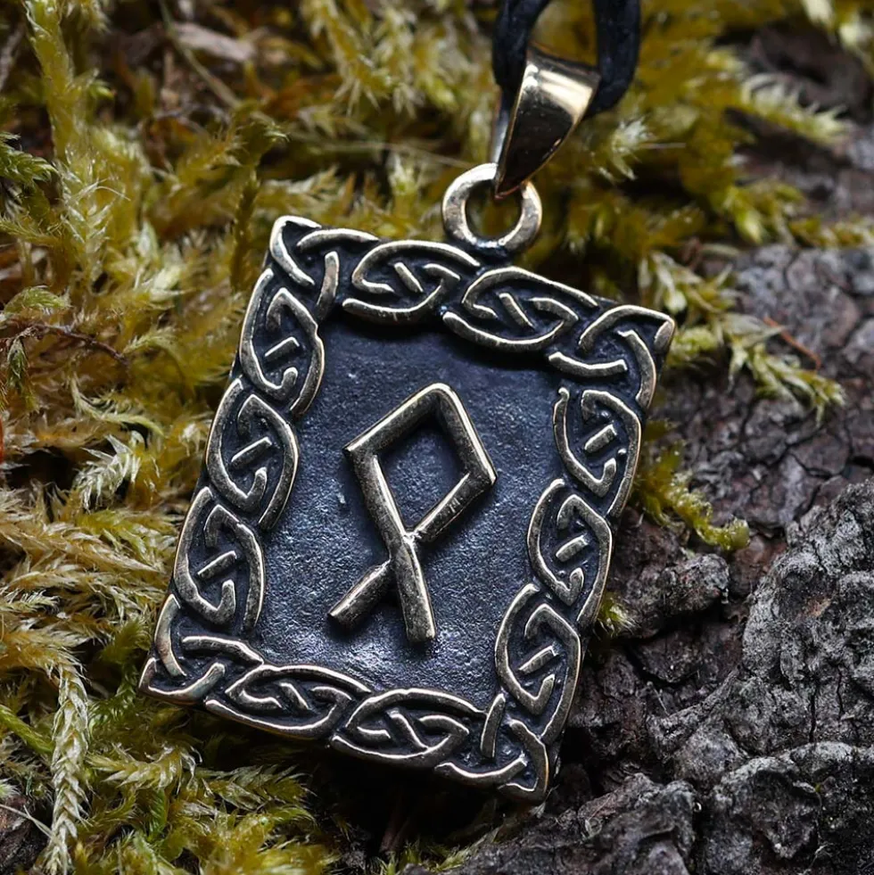 Rune Bronze Schmuck othala Anhänger älteres Futhark