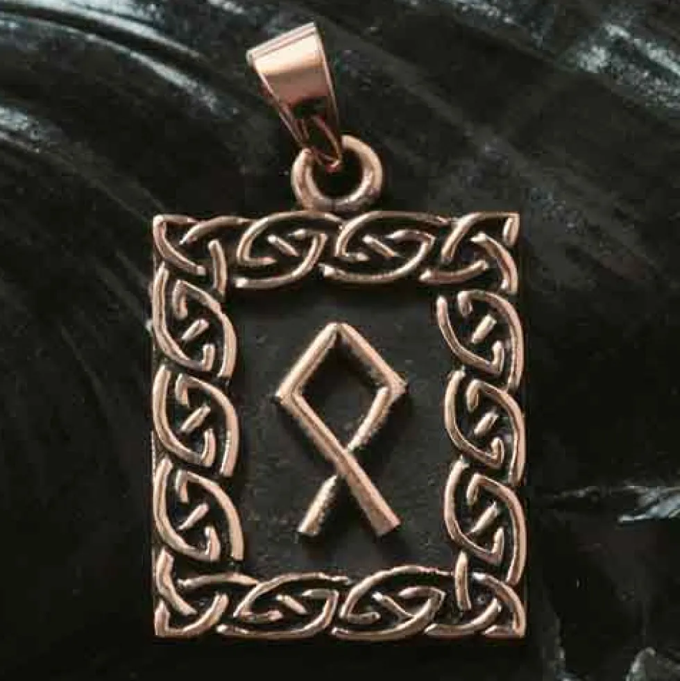 Rune Bronze Schmuck othala Anhänger älteres Futhark