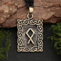 Rune Bronze Schmuck othala Anhänger älteres Futhark