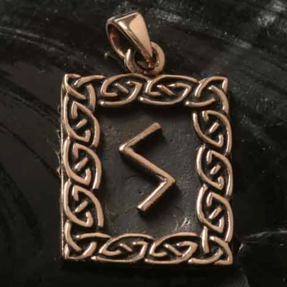 Rune Bronze Schmuck sowilo Anhänger älteres Futhark