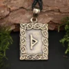 Rune Bronze Schmuck thurisaz Anhänger älteres Futhark