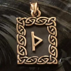 Rune Bronze Schmuck thurisaz Anhänger älteres Futhark