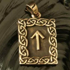 Rune Bronze Schmuck tiwaz Anhänger älteres Futhark