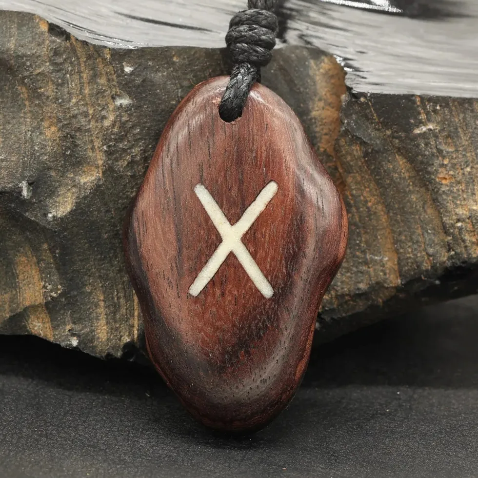 Rune Holz Schmuck gebo - älteres Futhark