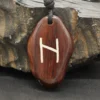 Rune Holz Schmuck hagalaz - älteres Futhark