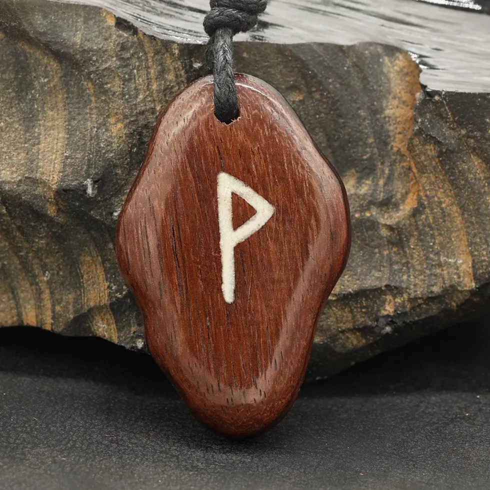 Rune Holz Schmuck wunjo - älteres Futhark