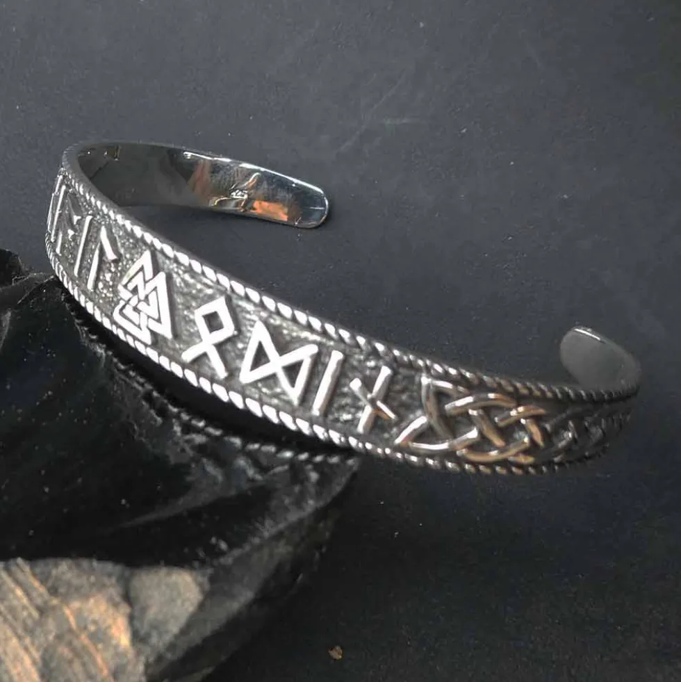 Runen Armreif Armschmuck Wikinger 925 Silber