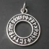 Runenkreis Schmuck Anhänger 925er Silber Runen