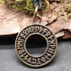 Runenkreis Schmuck Bronze Anhänger