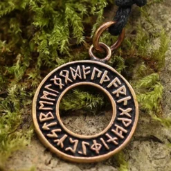 Runenkreis Schmuck Bronze Anhänger