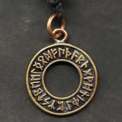 Runenkreis Schmuck Bronze Anhänger