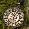 Runen Lebensbaum Bronzeschmuck Anhänger