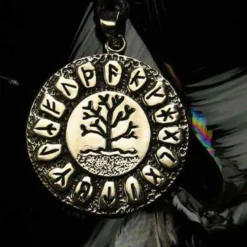 Runen Lebensbaum Bronzeschmuck Anhänger