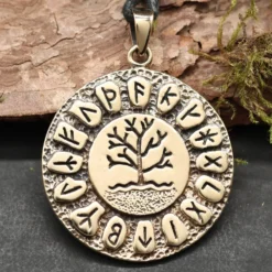 Runen Lebensbaum Bronzeschmuck Anhänger