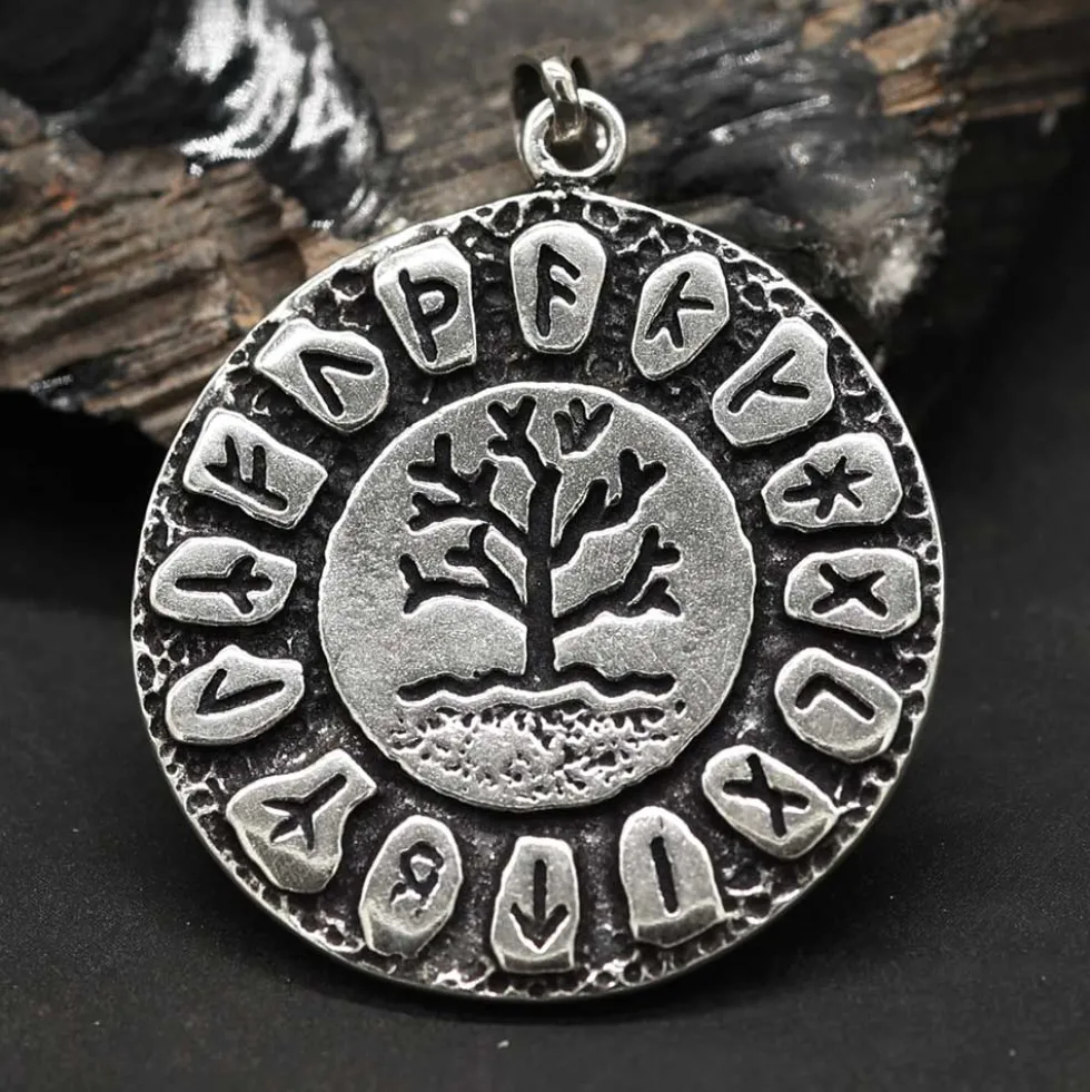 Runen Lebensbaum Schmuck Anhänger aus Silber 925